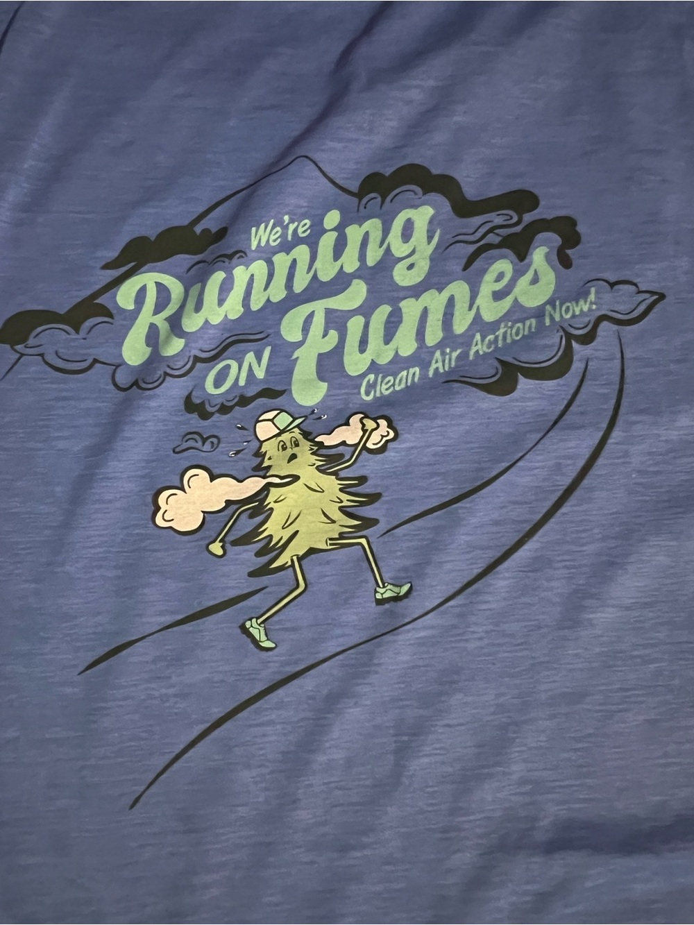 Patagonia Cool Daily Trail Running Running on Fumes Graphic Blue Women’s Shirt - Picture 3 of 5